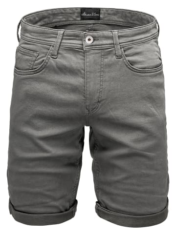 Amaci&Sons Jeansshorts CHEVIOT in Dunkelgrau
