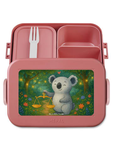 Mr. & Mrs. Panda Lunchbox Waage Astrologie Design ohne Spruch in Rot Pastell