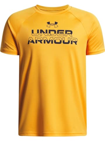 Under Armour Sportshirt "Split Wordmark T-Shirt (Tech)" in Orange
