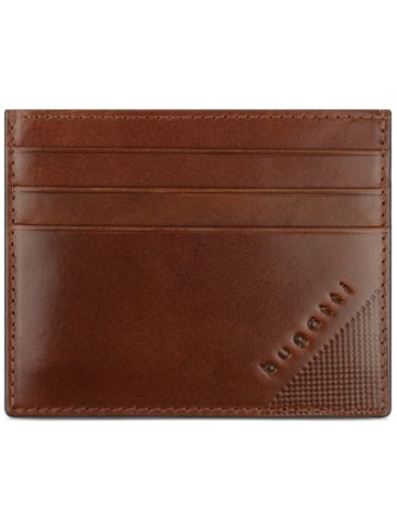 Bugatti Nobile Kreditkartenetui RFID Schutz Leder 10 cm cognac