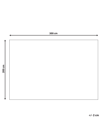 Beliani Kurzflor BURDUR in Blau/Beige - (W) 140 x (H) 0.5 x (L) 200 cm