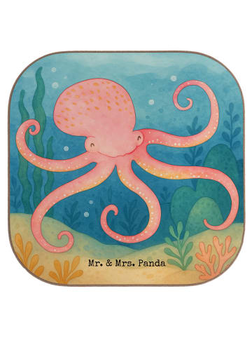 Mr. & Mrs. Panda Tassen Untersetzer Tintenfisch Design ohne Spruch in Weiß