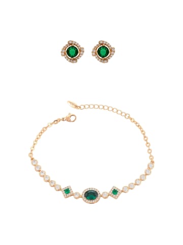 faina Women Jewelry Set in rose gold green