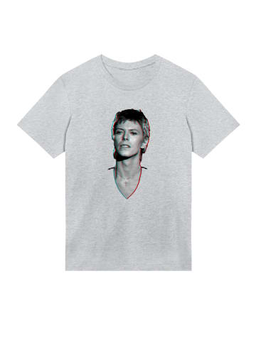 F4NT4STIC T-Shirt TV Times Pop Star David Bowie Portrait 1977 in grau meliert