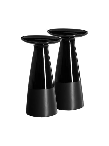 Ritzenhoff & Breker 2er Set Kerzenhalter Onyx in Schwarz 22,5 cm in schwarz
