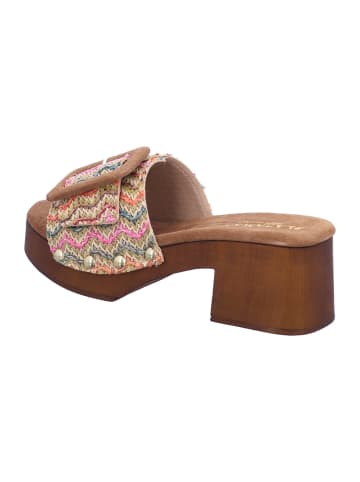 Lazamani Damen Pantoletten  in Braun