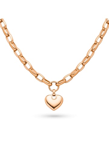 s.Oliver Halskette Chunky Heart in roségold