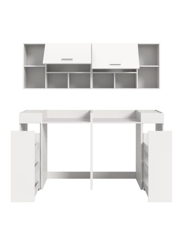 ebuy24 Waschmaschinenschrank Free (6-teilig) Weiß 190 x 60 cm