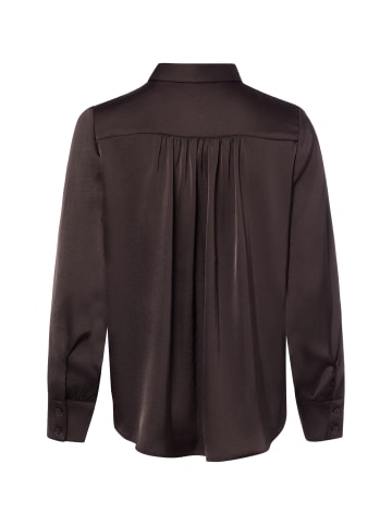 Marie Lund Satinbluse Mandy in schoko - 0002