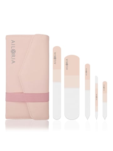 Ailoria CONTOUR LUXE Glas-Nagelfeilenset in orange