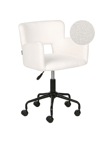 Beliani Bürostuhl SANILAC II in Weiß/Schwarz - (W) 62 x (H) 71 x (L) 62 cm