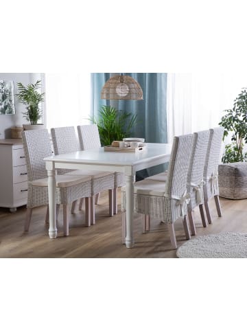 Beliani Esszimmertisch CARY in Weiß - (W) 90 x (H) 76 x (L) 180 cm