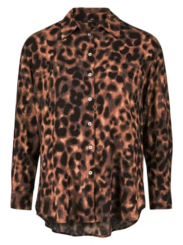 Zero  Bluse mit Leoprint in CamelBlack