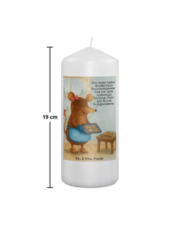 Mr. & Mrs. Panda Kerze Mit Spruch Maus Kekse Design mit Spruch in Weiß