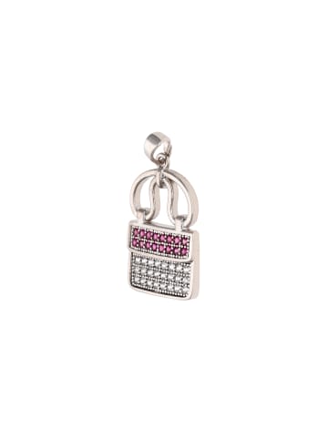 myMo Women Set Of Pair Of Earrings And Pendant in Silver Rose Pink