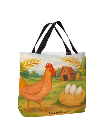 Mr. & Mrs. Panda Strandtasche Huhn Stolz Design ohne Spruch in Weiß