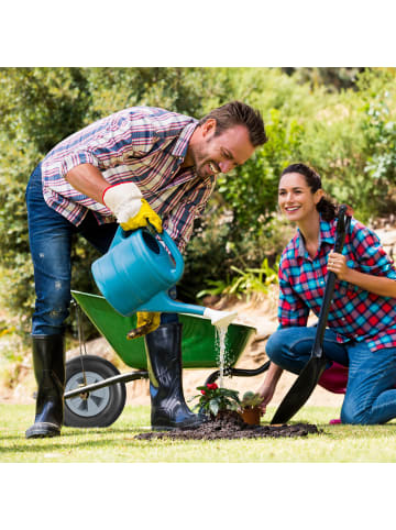 relaxdays Schubkarrenrad in Schwarz/ Grau - 3.50-6