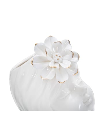 Mauro Ferretti Weiße Porzellanvase, 10,5 x 10 x 24,7 cm