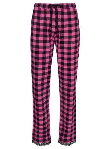 Pussy Deluxe Schlafhose Pink Checkered in schwarz/lightpink