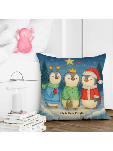 Mr. & Mrs. Panda Kissen 40x40 Winterzeit Heilige drei Könige Des... in Weiß