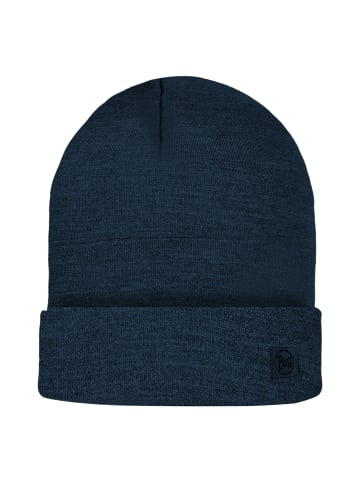 Buff Merino Heavyweight Beanie in Blau