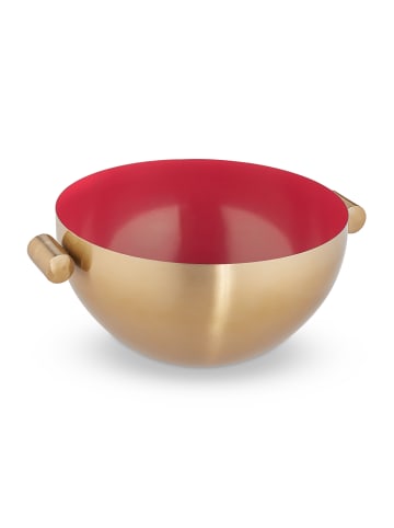 relaxdays 4 x Servierschüssel in Gold/ Rot