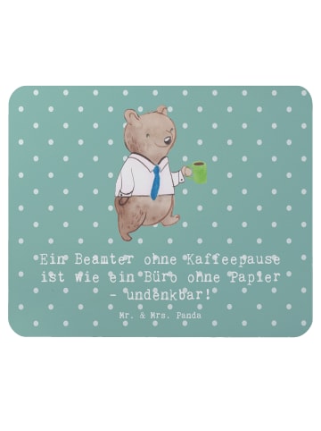 Mr. & Mrs. Panda Maus Pad Beamter Kaffeepause mit Spruch in Meeresbrise