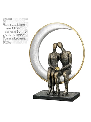 GILDE Skulptur Moonlight bronzefarben - (H) 29 cm