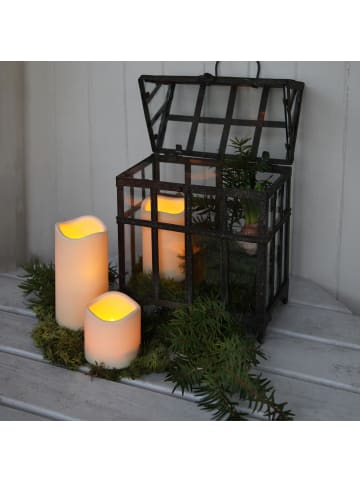 STAR Trading LED Stumpenkerze Paul, naturweiß, outdoor, H 15cm 