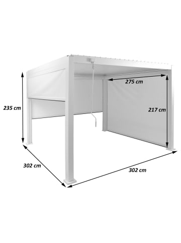 MCW Pergola P65 mit 3x Seitenwand, Anthrazit