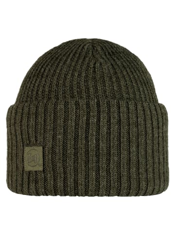 Buff Knitted Beanie Rutger in Oliv