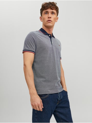 Jack & Jones Polo T-Shirt Pique Kurzarm Hemd Basic JPRBLUWIN in Blau-2