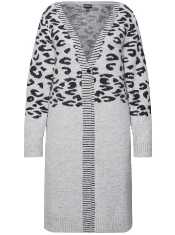 Ulla Popken Strickjacke in hellgrau mélange