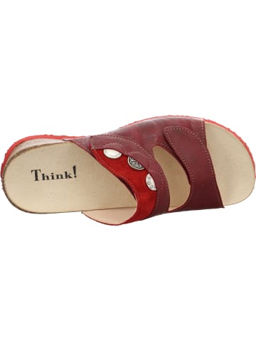 Think! Tieffußbett Pantolette MIZZI DAMEN in Rosso/Kombi