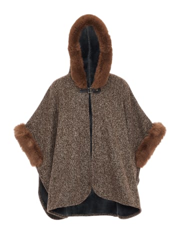 Usha Women Poncho in Braun