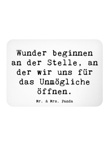 Mr. & Mrs. Panda Magnet Spruch Wunder beginnen mit Spruch in Weiß