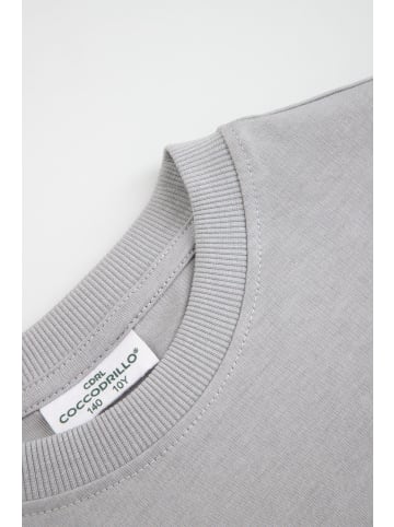 Coccodrillo Baumwoll-T-Shirt mit kurzen Ärmeln in grau