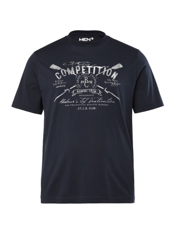 Men Plus Kurzarm T-Shirt in navy blau