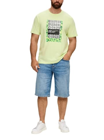 S. Oliver Print T-Shirt für Herren in uni