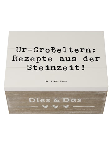 Mr. & Mrs. Panda Aufbewahrungsbox Spruch Ur-Großeltern Rezepte m... in Weiß