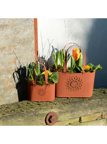 UNUS Blumentopf Handtasche Rostopfik 2er Set in Braun