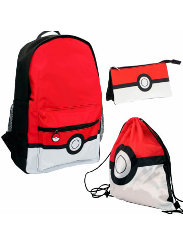 Pokémon Rucksack Set | Pokeball Motiv | Pokemon | Kinder Tasche in Set