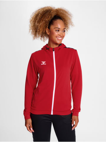 Hummel Reißverschluss Kapuzenpullover Hmlauthentic Damen in TRUE RED