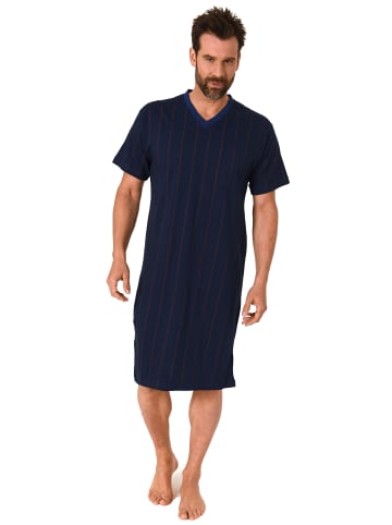 NORMANN Nachthemd kurzarm Streifen - 61557 in marine