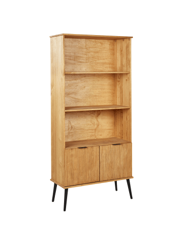 Beliani Bücherregal TIMMINS in Braun - (W) 90 x (H) 190 x (L) 39 cm