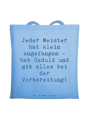 Mr. & Mrs. Panda Jutebeutel Spruch Wettkampfvorbereitung meister... in Sky Blue