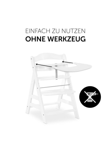 Hauck 5-tlg. Essbrett-Set für Alpha Plus - Click Tray + in weiss,rosa
