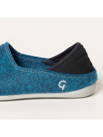 Gottstein Wool Slip-On Kids petrol/grey