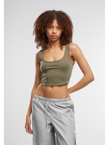 Urban Classics Urban Classics Cropped T-Shirts in olive