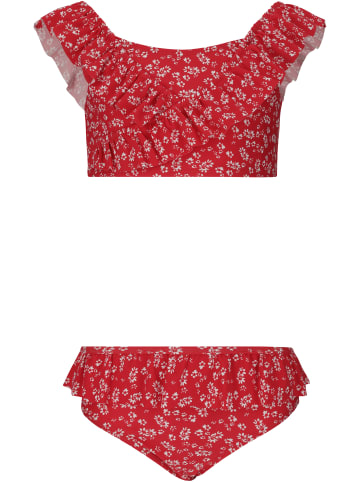 Zigzag Bikini Tropical in Print 3786 Red flowers